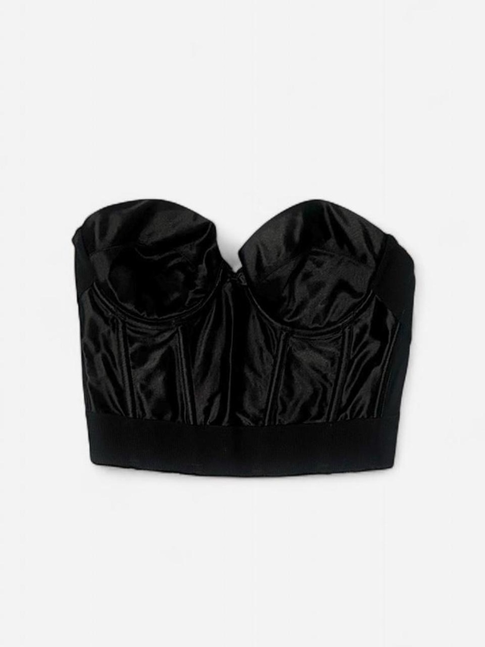 Wonderbra Black Satin Bustier Corset